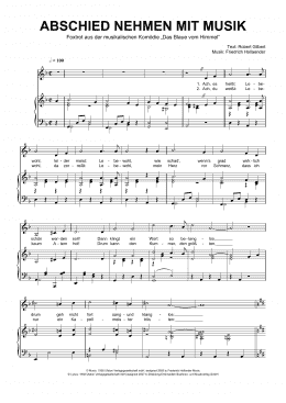 page one of Abschiednehmen Mit Musik (Piano & Vocal)