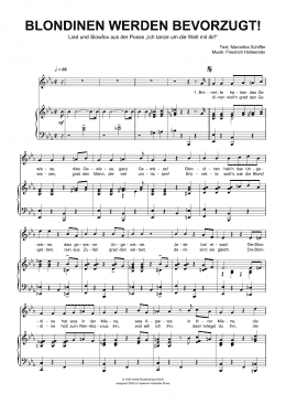page one of Blondinen Werden Bevorzugt! (Piano & Vocal)