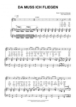 page one of Da Muss Ich Fliegen (Piano & Vocal)