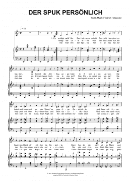 page one of Der Spuk Personlich (Piano & Vocal)