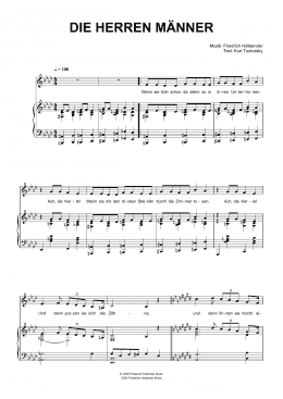 page one of Die Herren Manner (Piano & Vocal)