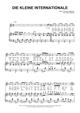 page one of Die Kleine Internationale (Piano & Vocal)