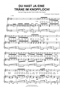 page one of Du Hast Ja Eine Trane Im Knopfloch! (Piano & Vocal)