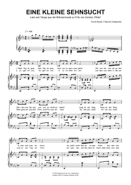 page one of Eine Kleine Sehnsucht (Piano & Vocal)
