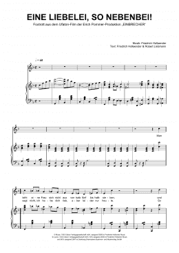 page one of Eine Liebelei, So Nebenbei! (Piano & Vocal)