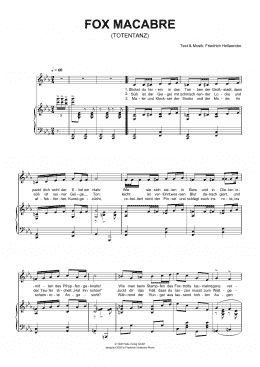 page one of Fox Macabre (Totentanz) (Piano & Vocal)