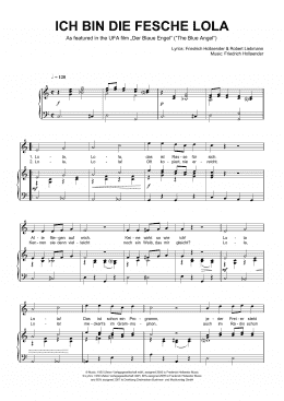page one of Ich Bin Die Fesche Lola (Piano & Vocal)