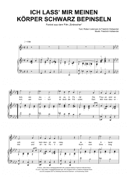 page one of Ich Lass Mir Meinen Korper Schwarz Bepinseln (Piano & Vocal)