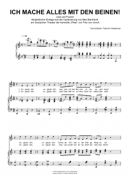 page one of Ich Mache Alles Mit Den Beinen! (Piano & Vocal)