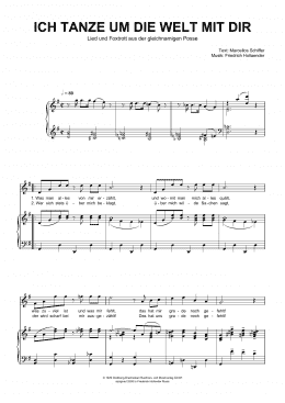 page one of Ich Tanze Um Die Welt Mit Dir (Piano & Vocal)