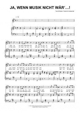 page one of Ja, Wenn Die Musik Nicht War'...! (Piano & Vocal)