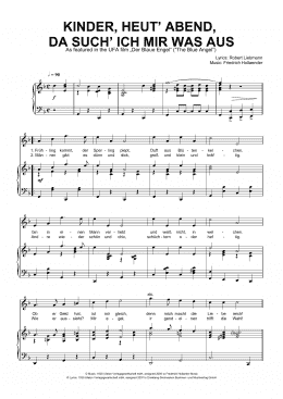 page one of Kinder, Heut' Abend, Da Such' Ich Mir Was Aus (Piano & Vocal)
