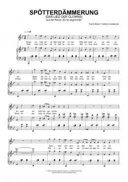page one of Spotterdammerung (Das Lied Der Clowns) (Piano & Vocal)