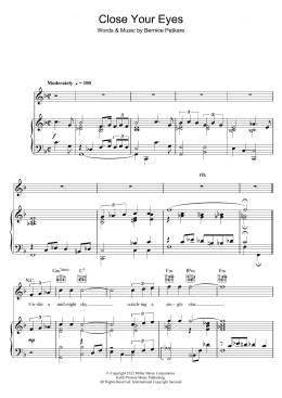 page one of Close Your Eyes (Piano, Vocal & Guitar Chords)