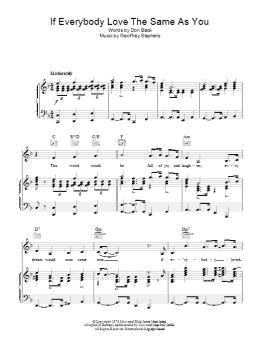 page one of If Everybody Loved The Same As You (Piano, Vocal & Guitar Chords)