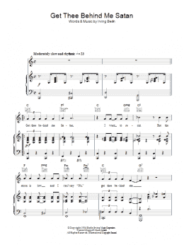 page one of Get Thee Behind Me Satan (Piano, Vocal & Guitar Chords)