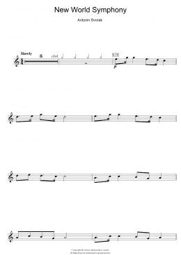 page one of Largo (from The New World) (Flute Solo)