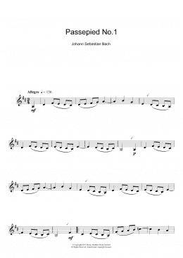 page one of Passepied No.1 (Clarinet Solo)