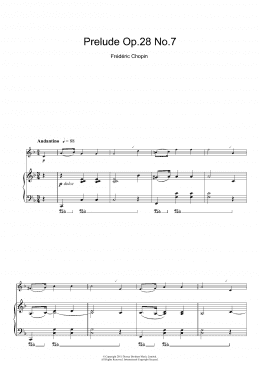 page one of Prelude Op.28 No.7 (Clarinet Solo)