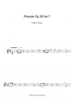 page one of Prelude Op.28 No.7 (Clarinet Solo)