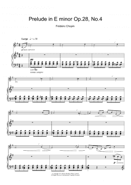 page one of Prelude in E Minor, Op.28, No.4 (Clarinet Solo)