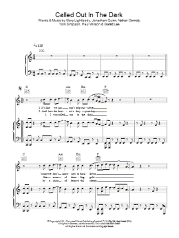page one of Called Out In The Dark (Piano, Vocal & Guitar Chords)