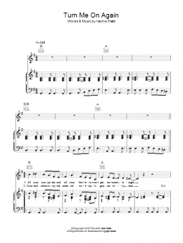 page one of Turn Me On Again (Piano, Vocal & Guitar Chords)