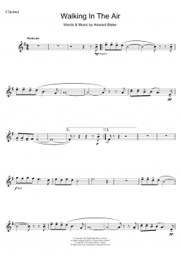 page one of Walking In The Air (theme from The Snowman) (Clarinet Solo)