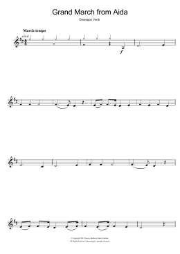 page one of Grand March (from Aida) (Clarinet Solo)