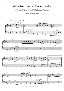 page one of Wir setzen uns mit Tranen nieder (Piano Solo)