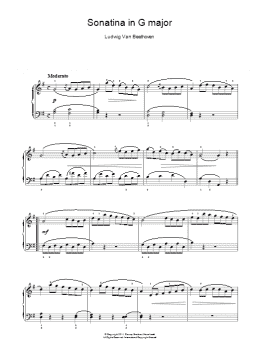 page one of Sonatina In G Major (First Movement) (Piano Solo)