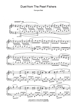 page one of Duet from The Pearl Fishers (Piano Solo)