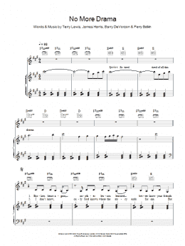 page one of No More Drama (Piano & Vocal)