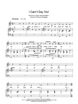page one of I Cain't Say No (from Oklahoma!) (Piano & Vocal)