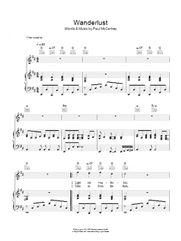 page one of Wanderlust (Piano, Vocal & Guitar Chords)