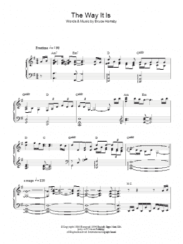 page one of The Way It Is (Piano, Vocal & Guitar Chords)