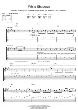 page one of White Shadows (Guitar Tab)