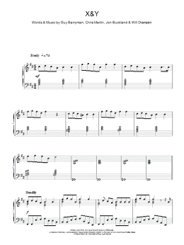page one of X&Y (Piano Solo)
