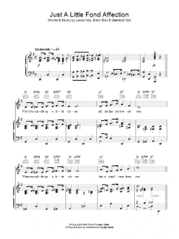page one of Just A Little Fond Affection (Piano, Vocal & Guitar Chords)