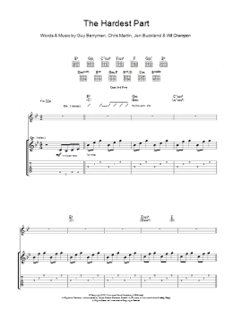 page one of The Hardest Part (Guitar Tab)