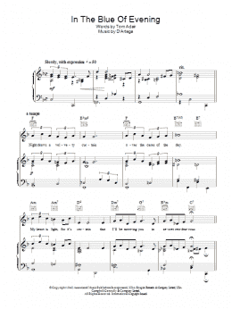 page one of In The Blue Of Evening (Piano, Vocal & Guitar Chords)
