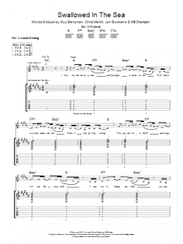 page one of Swallowed In The Sea (Guitar Tab)