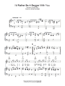 page one of I'd Rather Be A Beggar With You (Piano, Vocal & Guitar Chords)