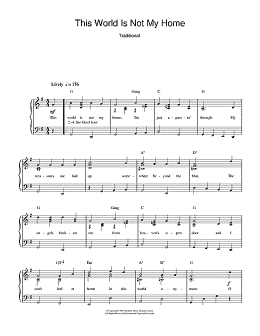 page one of This World Is Not My Home (Easy Piano)