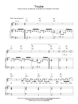 page one of Trouble (Piano & Vocal)