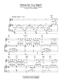 page one of Where Do You Start? (Piano, Vocal & Guitar Chords)