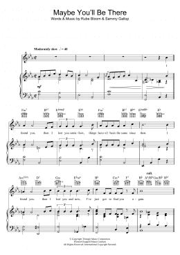 page one of Maybe You'll Be There (Piano, Vocal & Guitar Chords)