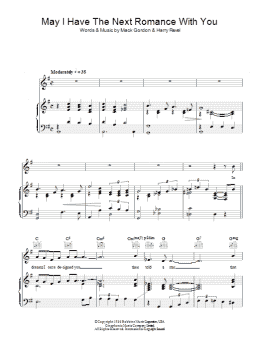 page one of May I Have The Next Romance With You? (Piano, Vocal & Guitar Chords)