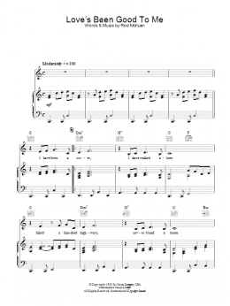 page one of Love's Been Good To Me (Piano, Vocal & Guitar Chords)