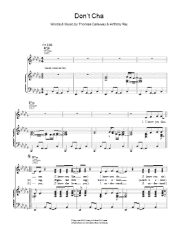 page one of Don't Cha (Piano, Vocal & Guitar Chords)